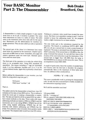 [Your BASIC Monitor, Part 2: The Disassembler (1/2)]