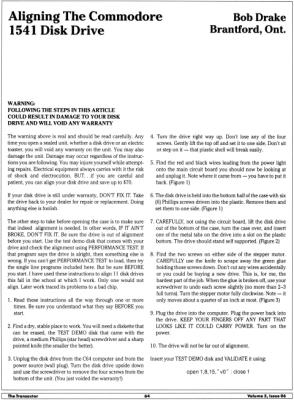 [Aligning the Commodore 1541 Disk Drive (1/2)]
