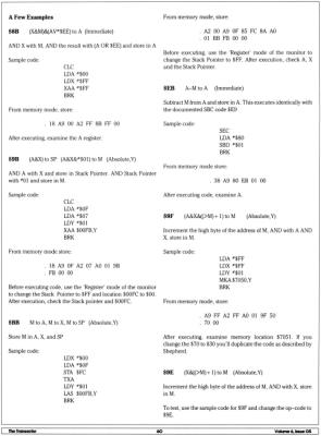 [The Undocumented 6500 Series Instructions: A Summary (2/2)]