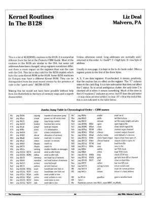 [Kernel Routines In the B128 (1/2)]