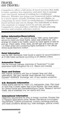 [CompuServe IntroPak page 12/44 
Travel (GO TRAVEL)]