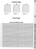 [9601305 Video Section: Programmable Character Design, PET/CBM 40 Column Screen Map]